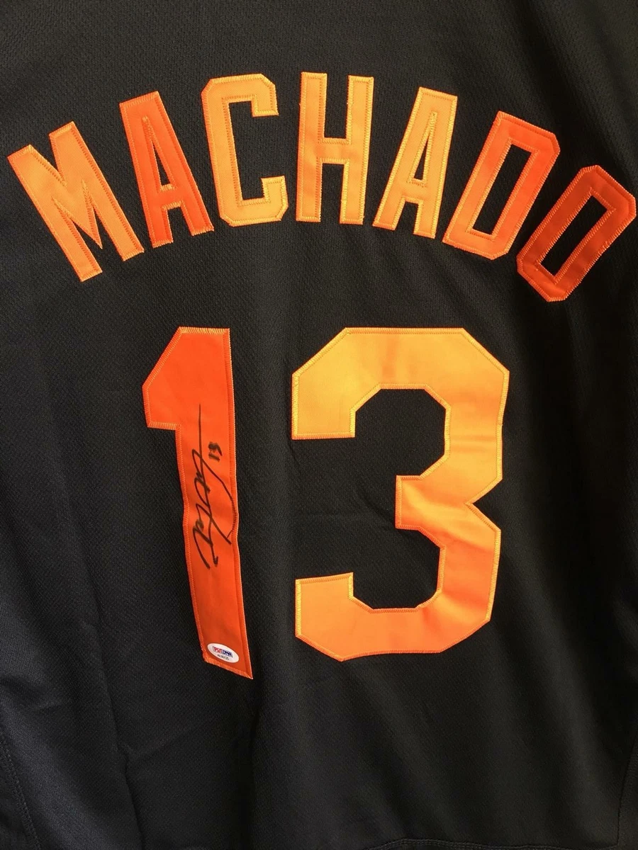 Manny Machado Signed Baltimore Orioles Black Jersey / 6×All-Star 3rd  Baseman PSA