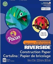 Pacon Riverside 3D Construction Paper, 100% Recycled 9" X 12" BROWN Pack of 50