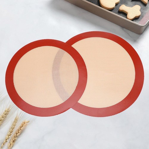 Round Silicone Baking Mat Heat Resistant Baking Sheets Pad Oven Fryer Gaud J0D0 - Picture 11 of 21