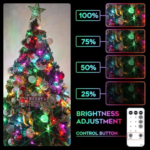 300 LED Christmas Lights, 8 Modes Blinking Christmas Tree 300LED