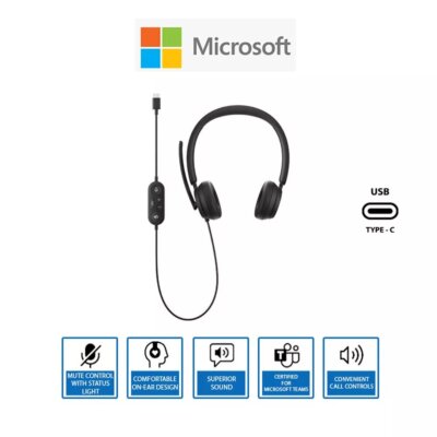 Microsoft Kopfhörer I6N-00001 Mikrofonausleger Geräuschunterdrückung Stereo Basis Headset-BL