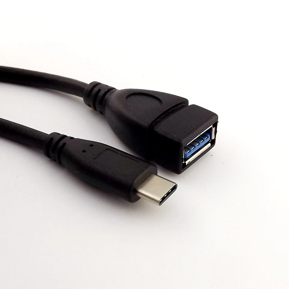 Black 25cm USB 3.1 Type C Male to USB 3.0 A Female Adapter OTG Data Charge Cable - Image 3 of 4