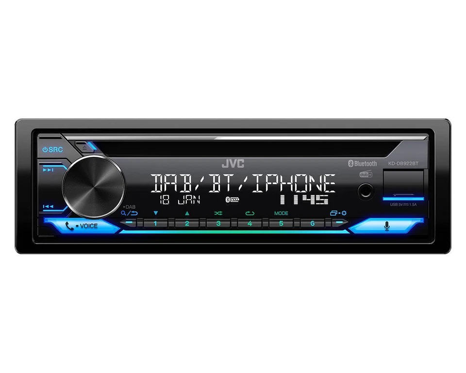 JVC KD-DB922BT Autoradio DAB+ Bluetooth für Audi A1 und Sportback - Bild 4 von 4