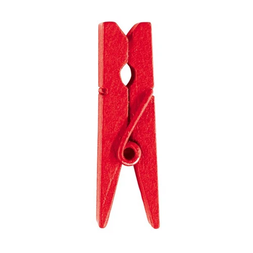24 x Mini Klammern 2,5 cm Holz ROT Wäscheklammern Adventskalender Hochzeit - Bild 2 von 2