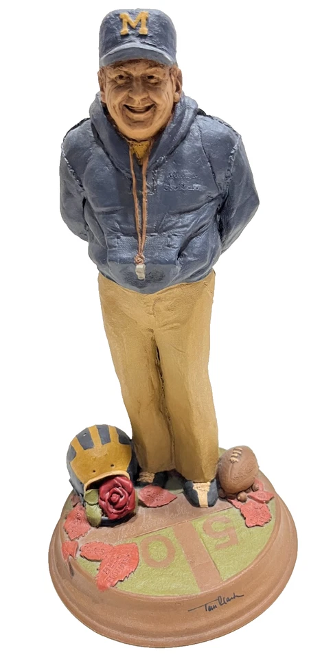 BO SCHEMBECHLER Michigan Wolverines Limited Edition Statue Signed Tom Clark COA - Image 3 of 4