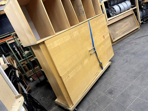 Möbelroller Transportroller Rollbrett Holz Rollwagen lang 155x50cm Reifen Möbel - Bild 13 von 17