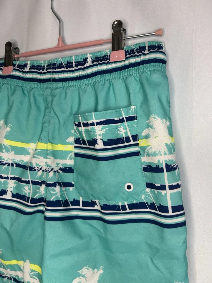 Children’s Place Boys Palm Tree Teal Swimming Suit Trunks Size 10/12 - Image 4 of 4