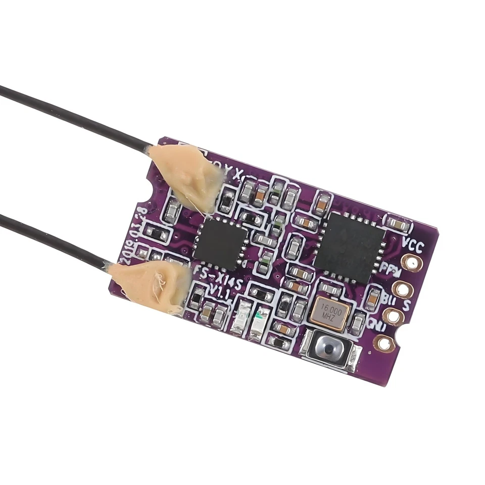 Flysky FS-X14S Empfänger mit Dualantenne für FS-I4X Sender RC Drohne 2,4GHz 14CH - Bild 2 von 4