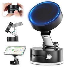 Strong Magnetic Suction Cup Phone Mount Compact Portable Universal Compatibility