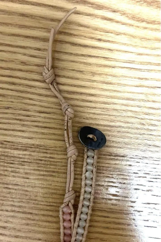 Pulsera Larga Chan Luu 5 Envolturas Naranja Jade Mezcla Usada con Bolsa Colorida Foto 3 de 3