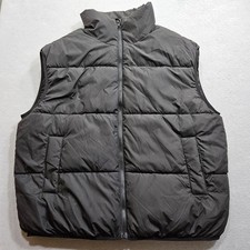 H&M Puffer Puffy Vest Mens Medium Solid Black...