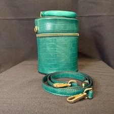 TOPSHOP Simi Green Barrel Crossbody bag/Top handle/Removable strap/Gold hardware
