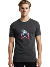 Futuristic-Spacecraft-2 Mens Graphic Tee, 100% Cotton, Casual Summer Wear