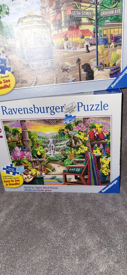 Lot Of 3 Ravensburger Jigsaw Puzzle 750 pc Large Format (2) 300 Pc - Image 4 of 4