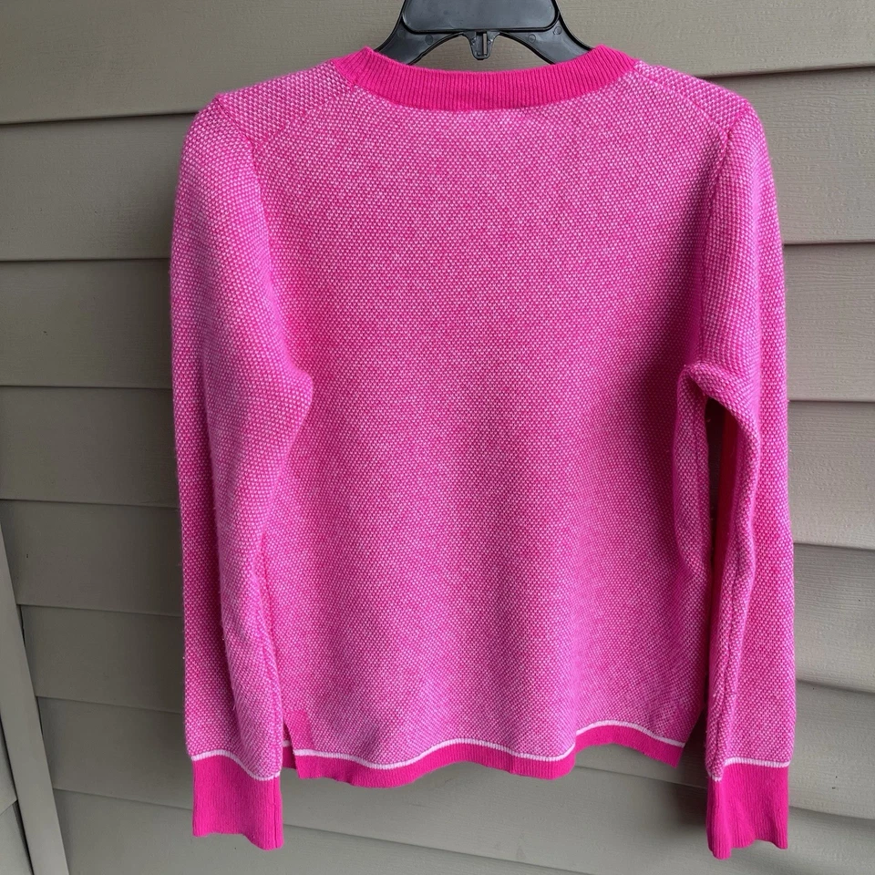 J. Suéter Crew Edición Limitada 100% Cachemira Cuello Redondo Con Puntada Ojo de Pájaro S Foto 2 de 4