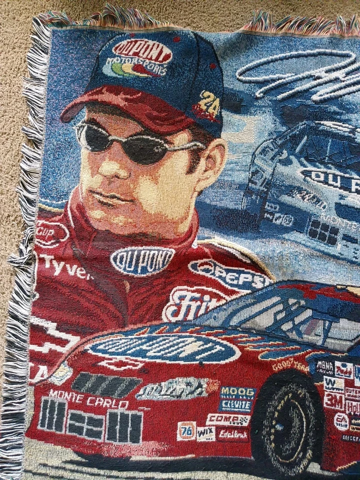  Tapiz manta de carreras NASCAR Jeff Gordon #24 56x44 Foto 2 de 4