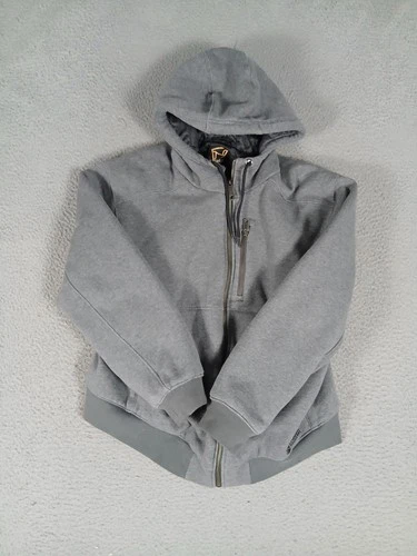 Noble Outfitters FullFlexx HD Hoodie Mens XL Gray Quilted Lined Winter Full Zip - product listing photo