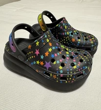 Crocs Classic Disco Dance Party Cutie Clog K Stars Black Kids Sandals Size C 13