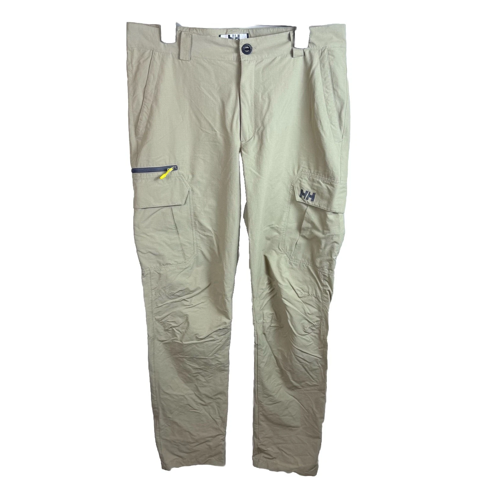 Helly Hansen HH QD Cargo Pants Men’s 34 X 32 Beige Tan Hiking Outdoor Pockets