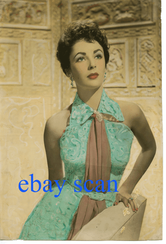 ELIZABETH TAYLOR Vintage Original Photo w/ Signature Card COLOR GLOSS PORTRAIT - Picture 2 of 3