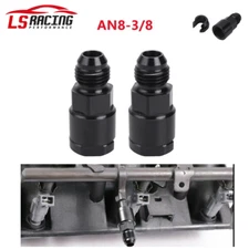 2x For LS LS1 Fuel Rail Quick Connect Fitting Line Adapter 8AN to 3/8" NPT Tube