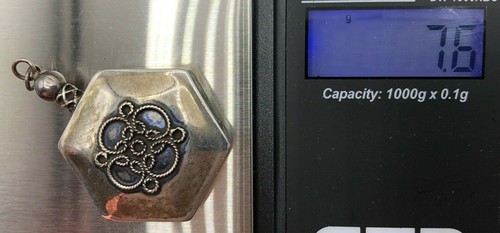 Parfum Flakon Flachmann Anhänger .925 Silber filigran Sechseck Anhänger ohne Kette - Bild 10 von 10