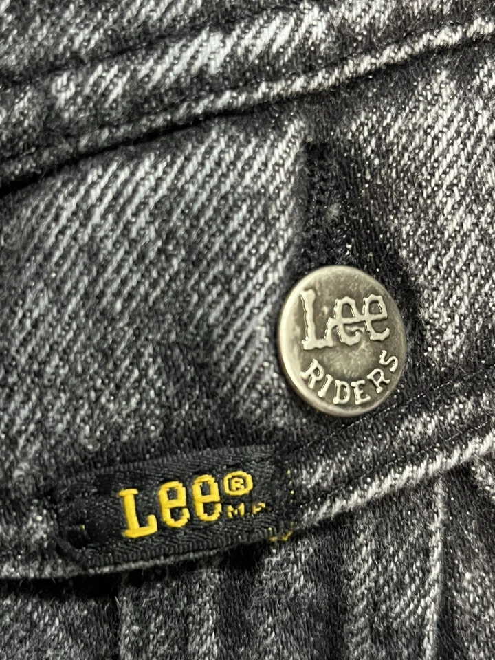 Винтажная черная джинсовая куртка Lee Riders Stonewash  - Изображение 3 из 4