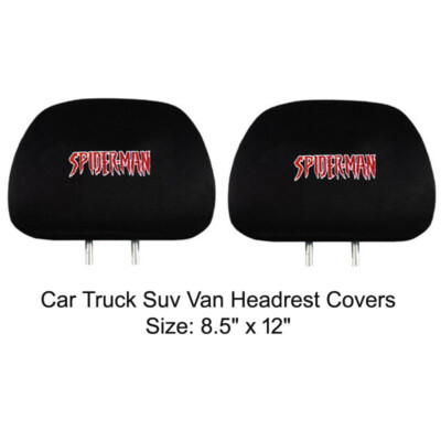 New 2PC Avenges Spider-Man Car SUV Van Headrest Covers Set