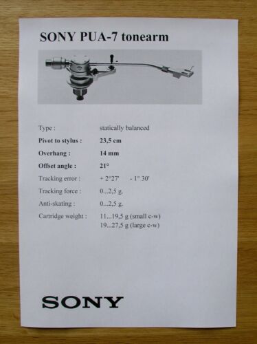 Sony PS-B80, PS-X50/60/70 & Sony PUA-7 Tonarm Cartridge Alignment Winkelmesser - Bild 3 von 8