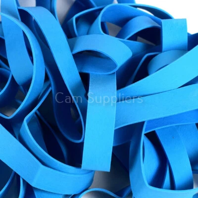 CAM SUPPLIERS 40 x Blue Thick 2.25" Strong Rubber Elastic Bands 60mm x 6mm Heavy Duty No.62