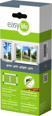 easylife Fliegengitter Alu-für Fenster-Montageset XXL proLINE weiß