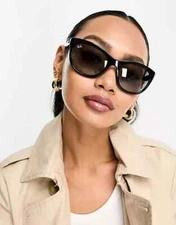 RAY BAN black/grey gradient RB4216 601/11 56 sunglasses NEW IN BOX! Authentic!