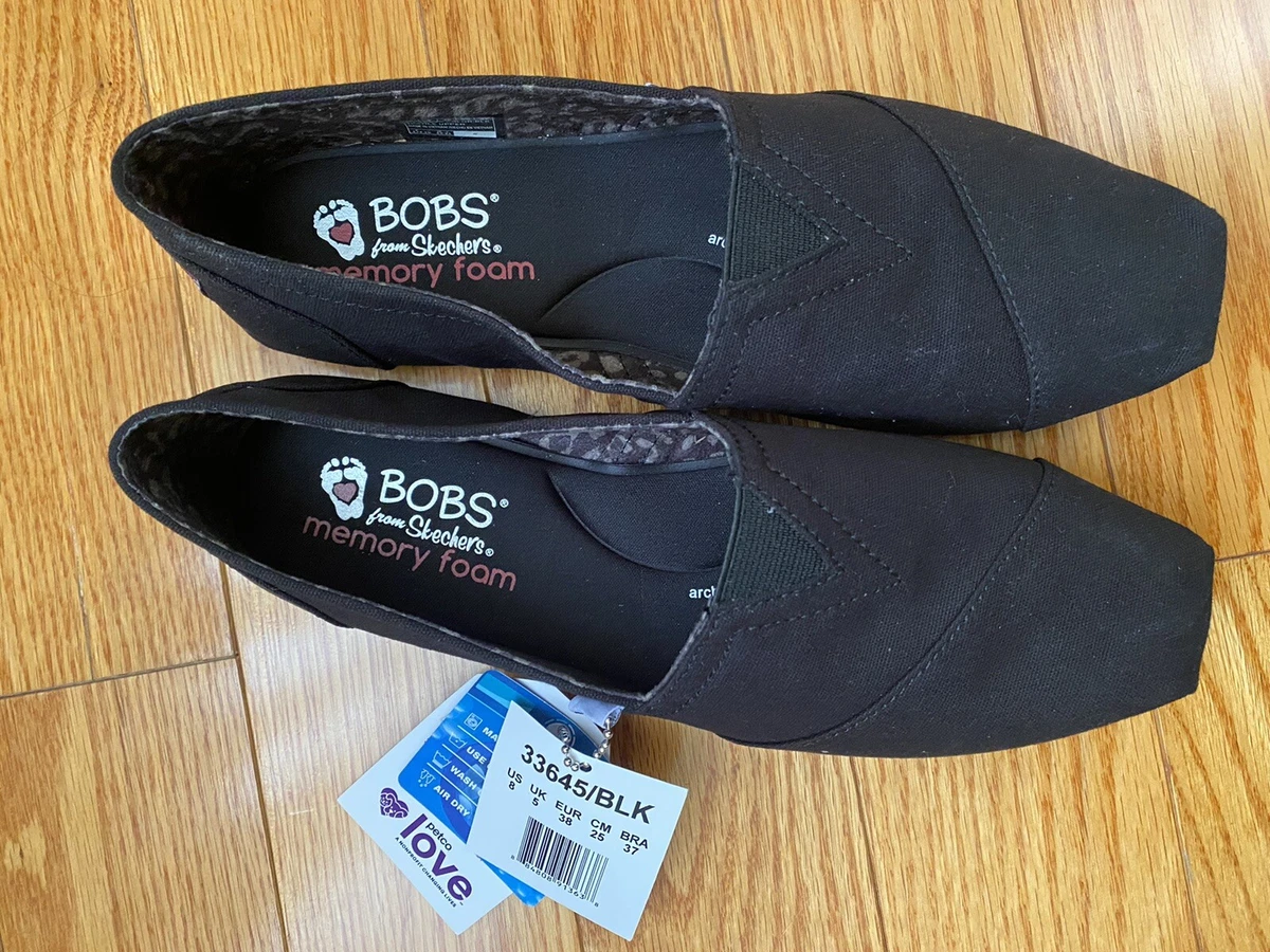 NEW Skechers Bobs Peace Love Women s Slip On Memory Foam Shoes