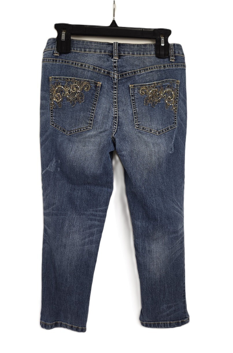 CACHE women's embordered pockets embellished Crop… - image 4