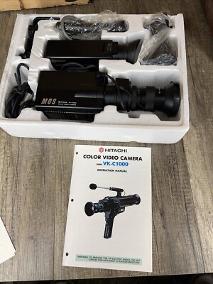 当時物 HITACHI VK-C1000 COLOR VIDEO CAMERA VINTAGE *PRISTINE* 80's Hitachi VK-C1500 Color Video Camera