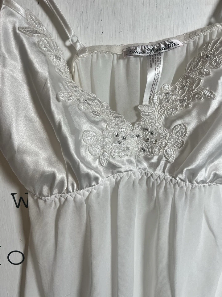 Lencería Linea Donatella Cuentas Satén Sedoso Boda Fairycore Delicada Coqueta S Foto 2 de 4