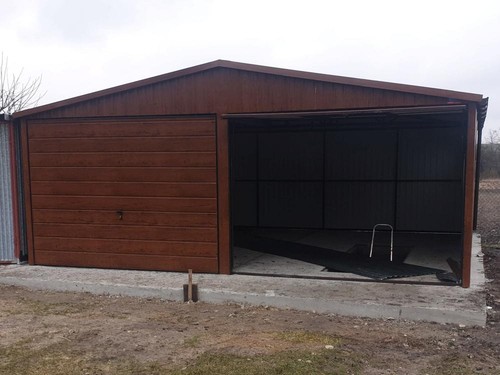 Blechgarage 7x7m in Farbe Gerätehaus Doppelgarage Schuppe Lager | 10609!! - Bild 5 von 12
