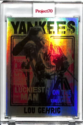 2021 TOPPS PROJECT 70 #694- LOU GEHRIG BY NEW YORK NICO -  RAINBOW FOIL 65/70