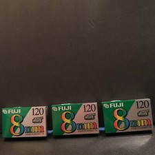 Lot Of 3  Fujifilm 120   8MM   P6-120   High Quality Videocassette Tapes