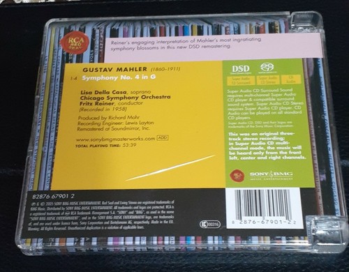 Mahler Symphony 4 Reiner RCA Hybrid SACD Living Stereo - Picture 3 of 3