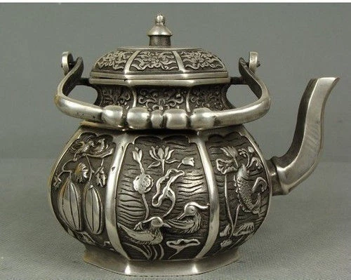 Antique Original Silver Antique Chinese Carvings