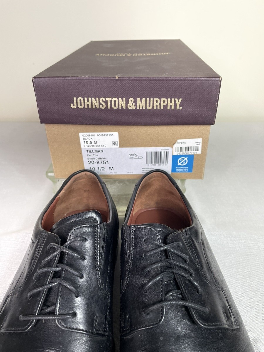 est 2本セット Johnson & Murphy Tillman Black Leather Cap Toe Oxford Size 10.5M