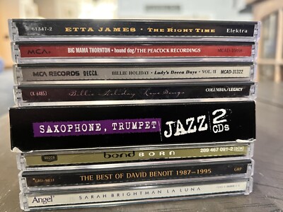 Music 8 CD Lot David Benoit Billie Holiday Etta James Used EX