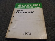 1973 Suzuki GT185K Adventurer Motorcycle Parts Catalog Manual