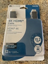  Utilitech 4K HDMI Cable 12ft 10.2 GBPS Optimized For 4K 4141761 NEW