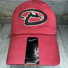Nike AZ Arizona Diamondbacks Logo Baseball Strapback Hat Red Cap MLB One Size