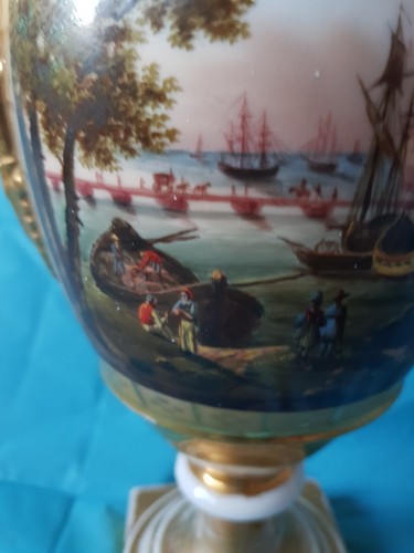 Antik Porzellan Amphore Vase  18 / 19 Jhd.  handbemalt  , 38 cm. Biedermeier - Bild 17 von 19