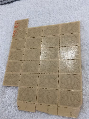 GERMANY(-1923-)-3000 Marks INFLATION-lot Of 2 PARTIAL SHEETS/FAULTS-SEE PHOTOS - Picture 5 of 5