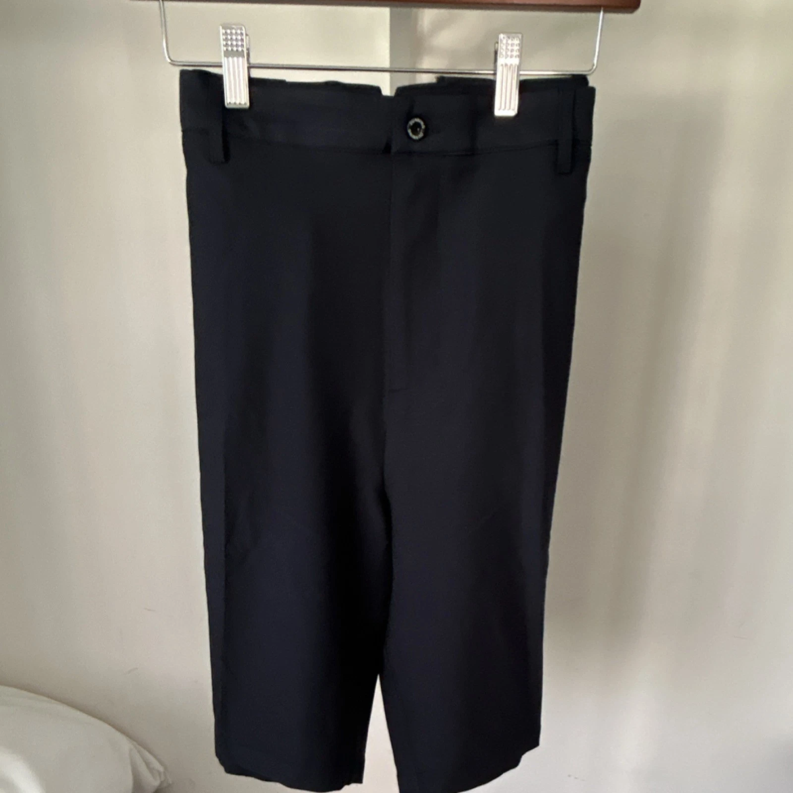 Dunning Men's Navy Chino Shorts Flat Front Button Closure Pockets Casual Summer