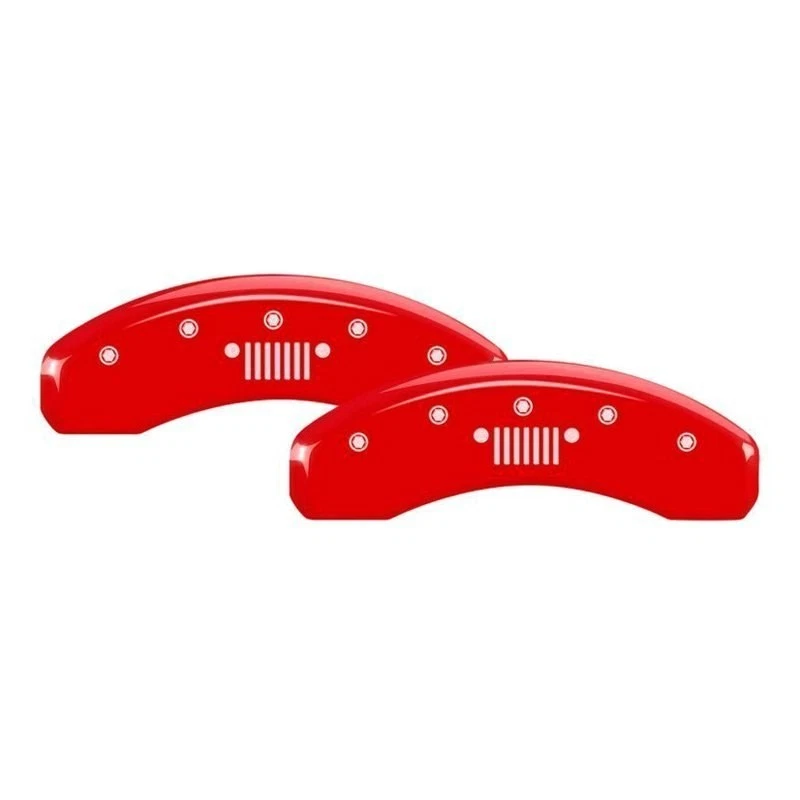 For Jeep Grand Cherokee 21-24 Caliper Covers Gloss Red Caliper Covers w Jeep Foto 2 de 2